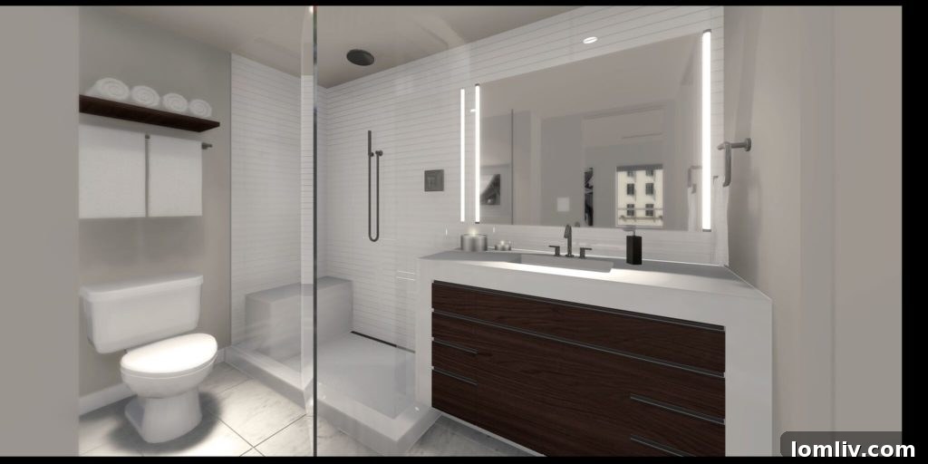 Luxury bedroom interior in Statler Residences