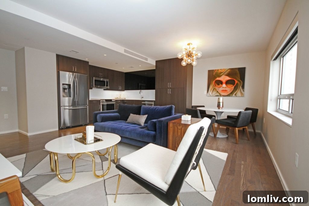 Elegant bedroom with city view in Statler Residences