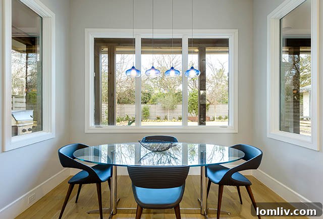 Cozy breakfast area with natural light