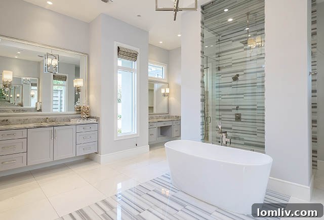 Marmara and Aspen White marble master shower