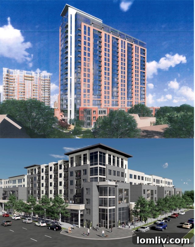 Athena and Preston Tower Hold Neighborly Meeting Neighborless 4 Two vastly different Toll Brothers projects in Dallas.