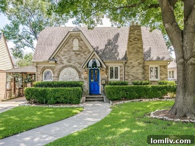 Three Stunning Dallas Open Houses 8 Charming exterior of the M-Streets Tudor home at 5510 Monticello Ave