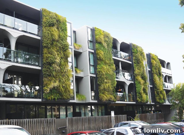 The Illura apartments in Melbourne, Australia, featuring an innovative green roof design.