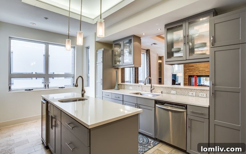 Modern Kitchen with Quartz Countertops at 4027 Bowser Ave