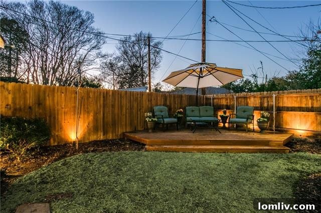 Party-Ready Deck and Garden Area