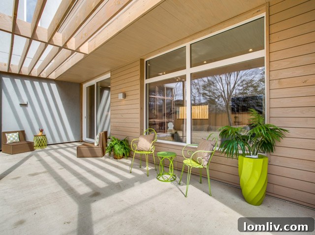 Architectural details highlighting the home's robust insulation and design
