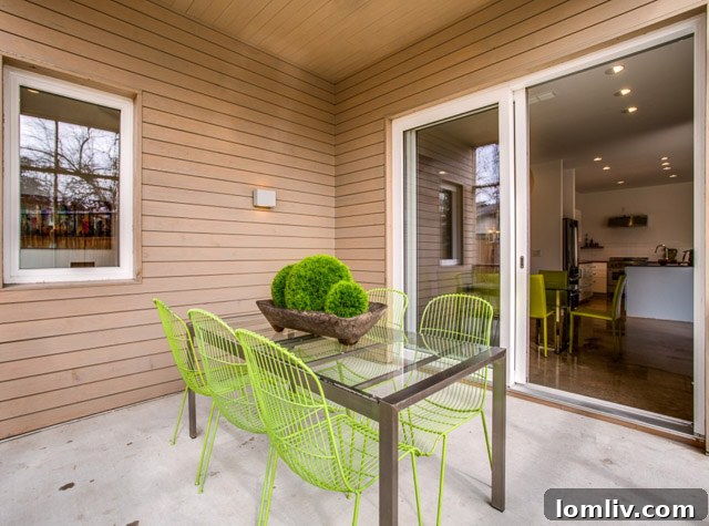 Interior view of a welcoming entryway or hallway in the Passive House