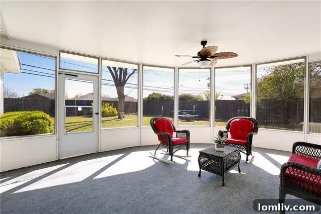 Spacious Backyard with Sunroom Access