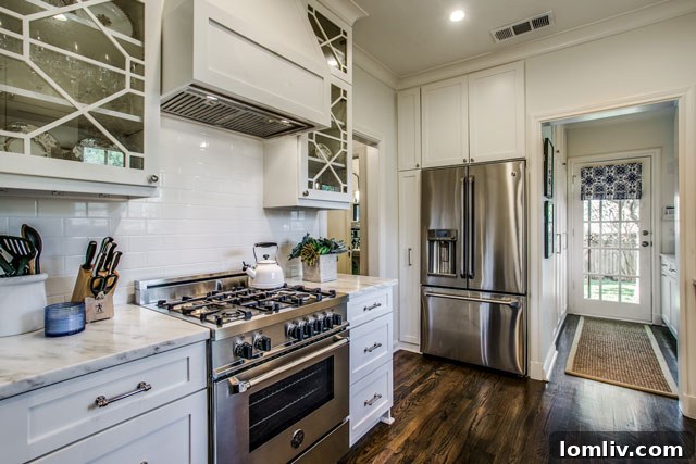 Hollywood Heights Tudor: A Designer's Vision Realized 17 Another perspective of the kitchen, showcasing the flow and integration with other living areas.