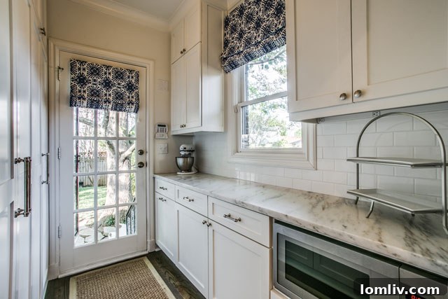 Hollywood Heights Tudor: A Designer's Vision Realized 19 Detail of kitchen shelving and decor, reflecting the tasteful aesthetic of the renovated Hollywood Heights Tudor.
