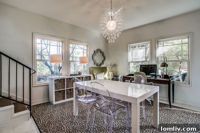 Hollywood Heights Tudor: A Designer's Vision Realized 32 Interior of the guest cottage, showing a versatile living area suitable for various uses.