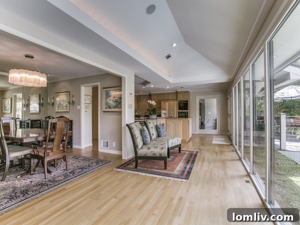 Elegant Hallway with Hardwood Floors
