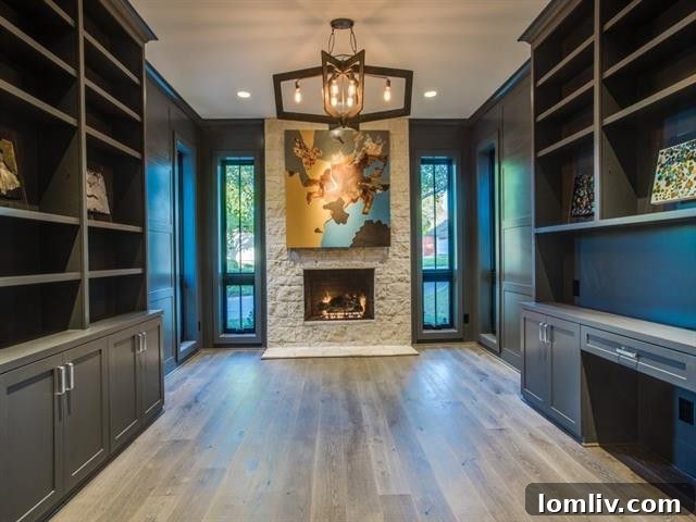 Elegant exterior view of a meticulously renovated transitional home in Forest Place, Dallas