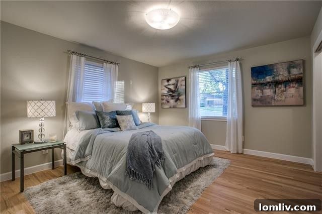 Bright and airy family room leading to the patio with a brick fireplace in Claremont Park