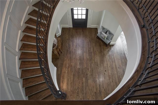 Home Office with Chevron Pattern Floors
