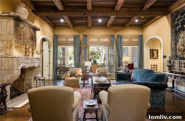 Lush Gardens and Exterior of the Dallas Italian Villa