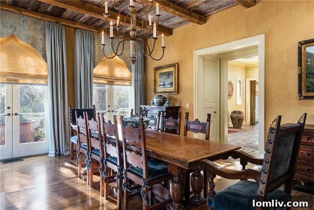 Luxurious Living Room with Antique Furnishings and Art