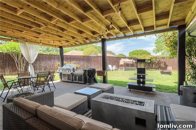 Close-up of Outdoor Grill Area on Patio