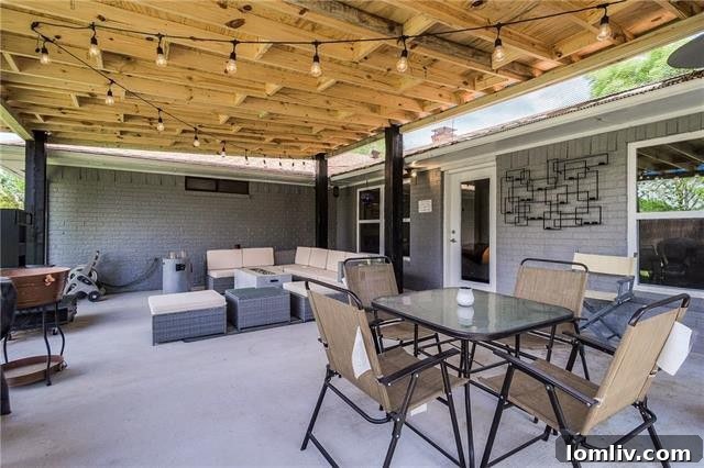 Landscaped Backyard Area Beyond the Patio
