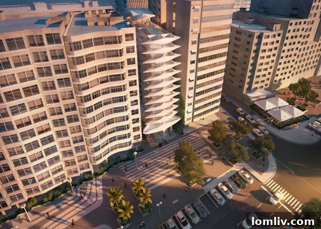Casa Atlantica in Rio de Janeiro, Brazil, designed by Zaha Hadid with distinctive curvaceous balconies blending with the urban context.