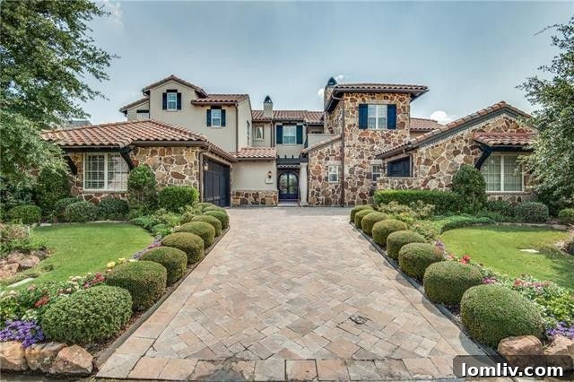 Las Colinas Custom Home Exterior View
