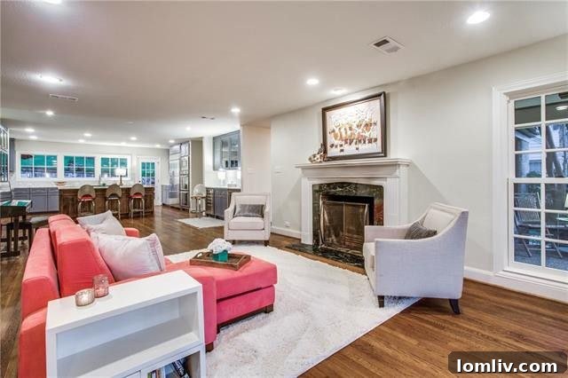 Luxurious Living Room with Golf Course Views
