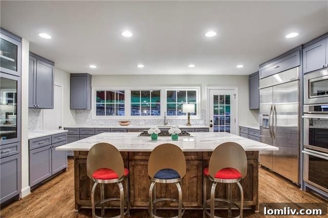 Gourmet Kitchen with Quartzite Island