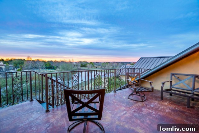 Private balcony overlooking the golf course, ideal for a tranquil morning coffee