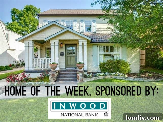 Stunning exterior of the renovated Lakewood farmhouse at 6941 Lakeshore Drive, Dallas