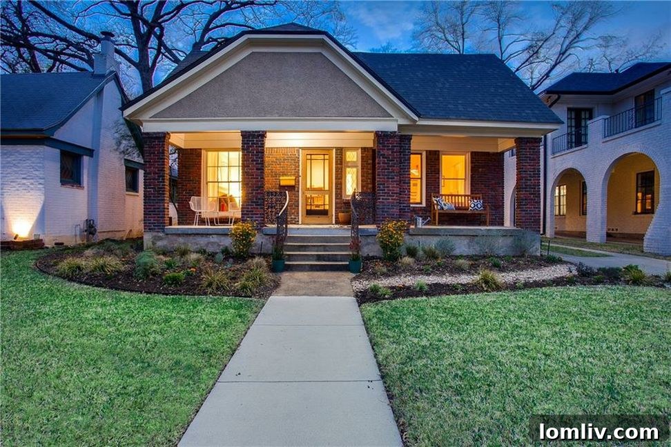 Unveiling North Oak Cliff's Singular Masterpiece 3 Charming exterior of the North Oak Cliff craftsman home