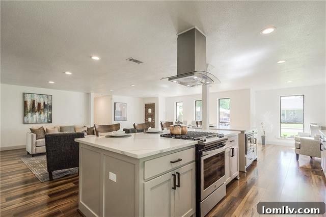 Spacious master bedroom with laminate flooring