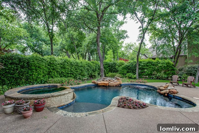 Luxury Saltwater Pool and Spa at 2708 River Forest Drive Fort Worth