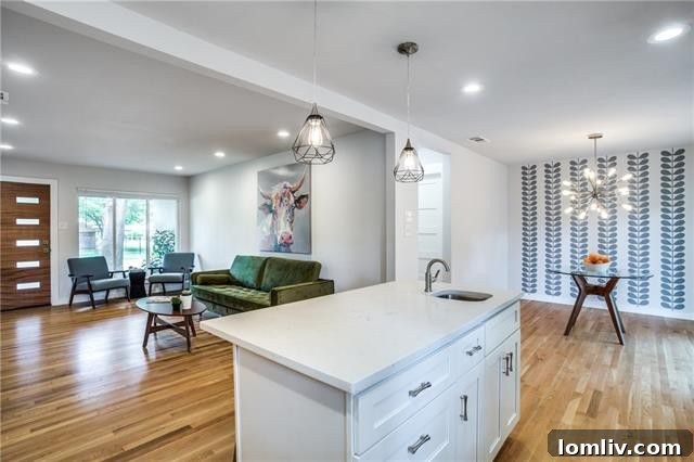 Bright Living Space with Refinished Hardwood Floors