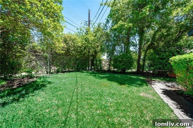 Backyard View Showing Covered Patio and Privacy Fence