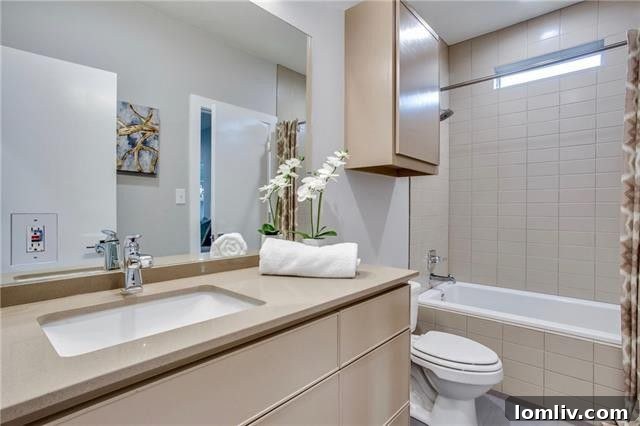 Stylish Second Bathroom with Elongated Vanity