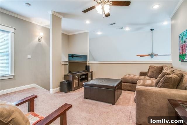 Cozy study or home office space on the upper level