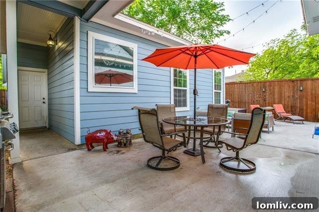 Beautiful fenced backyard with a heated swimming pool