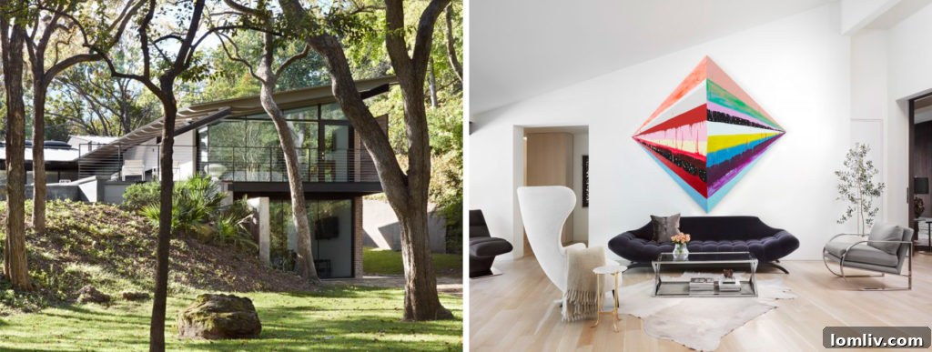 Rock Cliff Residence in Preston Hollow, a renovated modern masterpiece