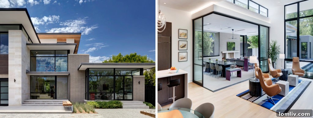 Surrey Circle Residence, showcasing indoor-outdoor living and modern design