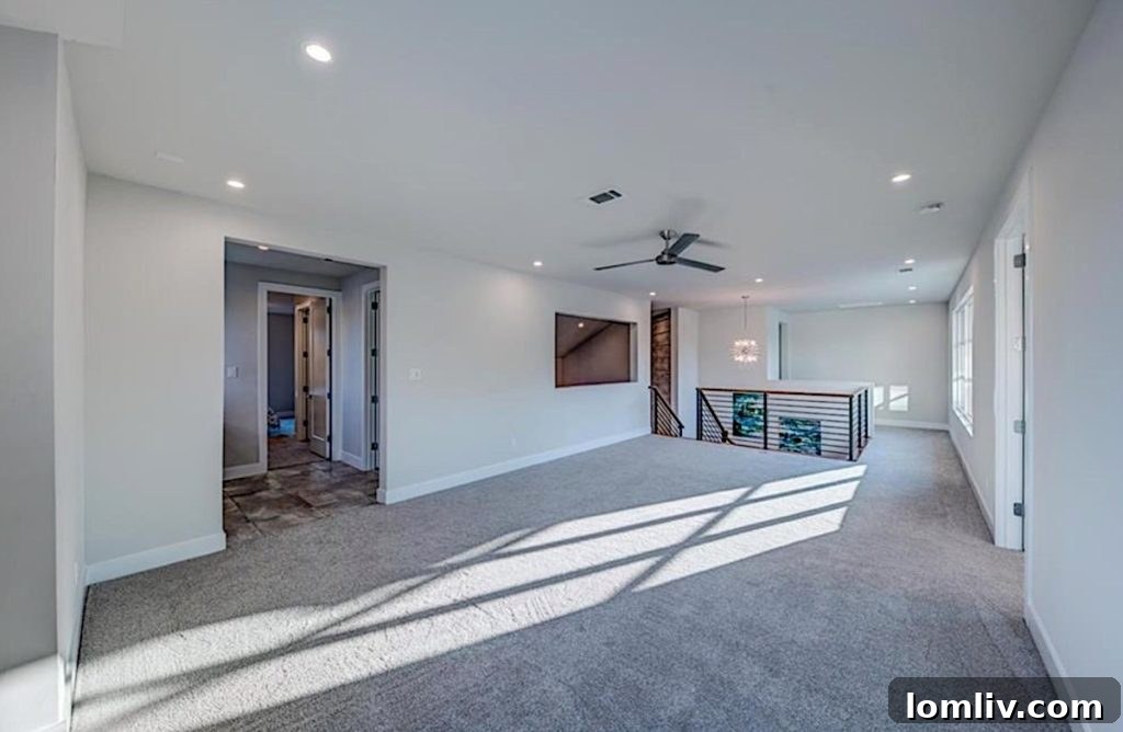 Expansive Upstairs Landing functioning as a secondary living room