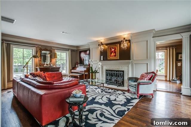 Elegant Formal Living Room in Dallas Estate