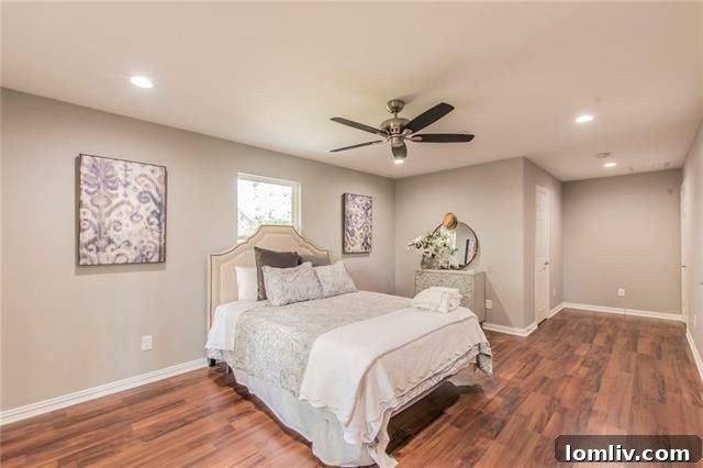 Interior view of a modern Dallas home, staged living space