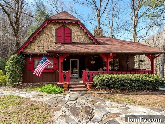 Deceptively Simple Exterior, Intriguingly Complex Interior 2 Charming exterior of an Old World style home in Saluda, North Carolina