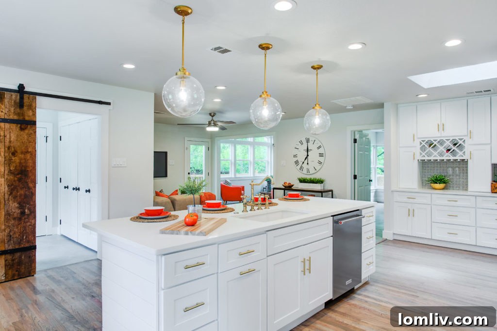 Open Concept Kitchen and Living Area Perfect for Entertaining