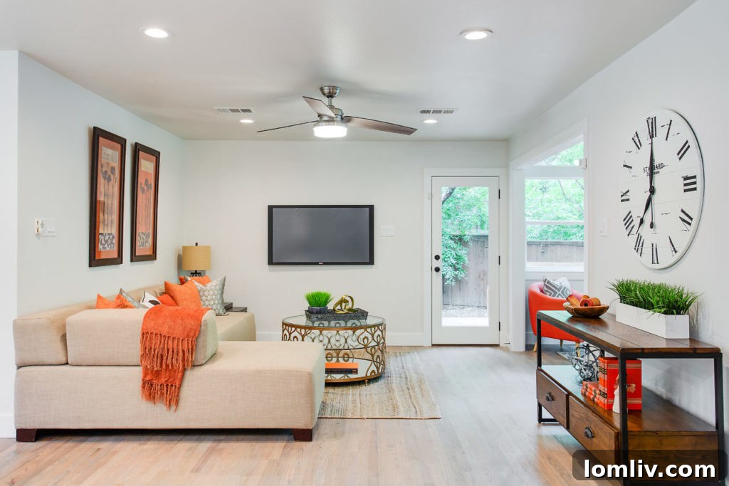 LED Recessed Lighting and Retextured Walls Throughout Home