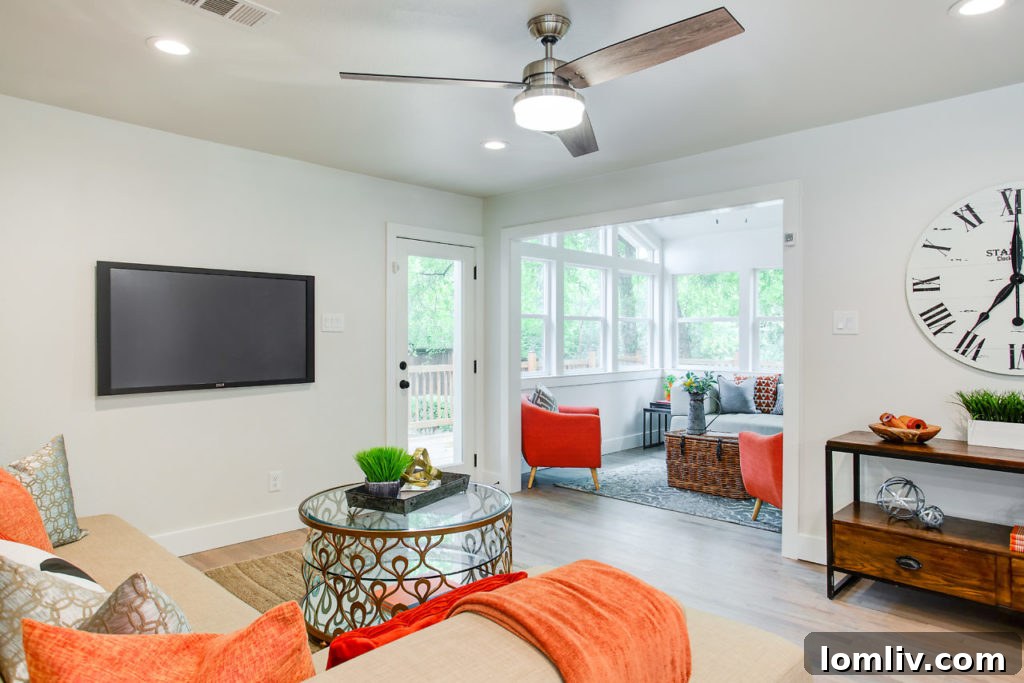 Bright and Airy Living Space with Modern Finishes