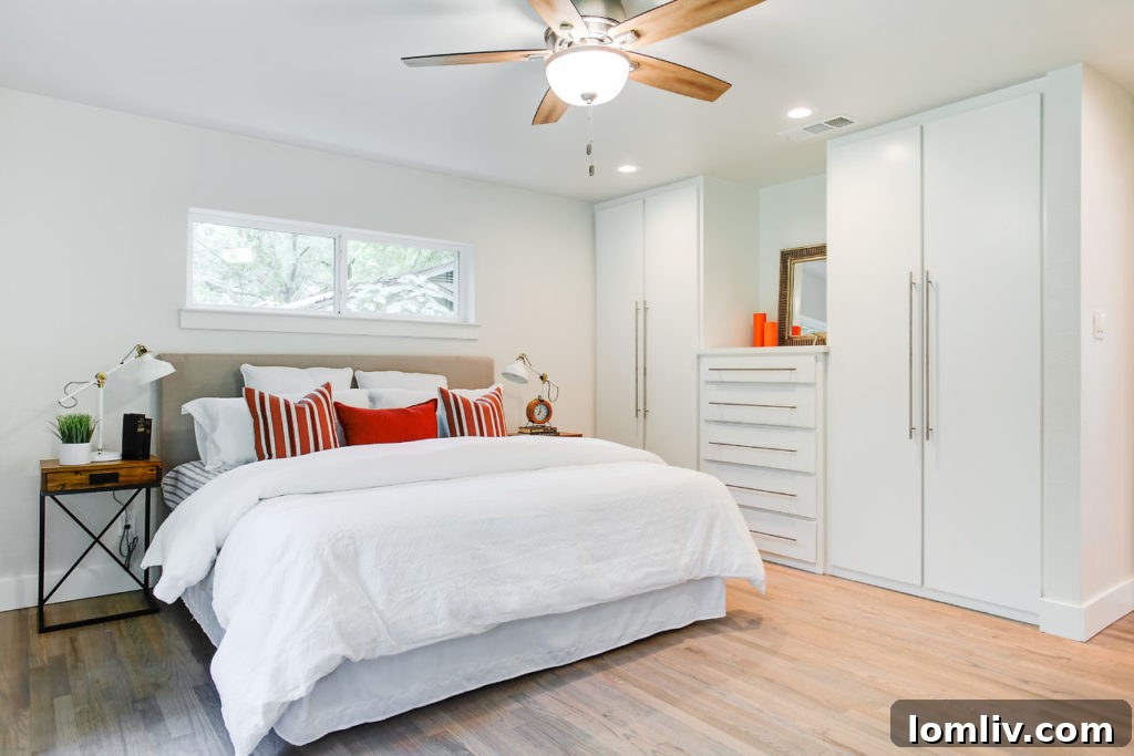 Built-In Wardrobes Providing Ample Storage in Master Bedroom