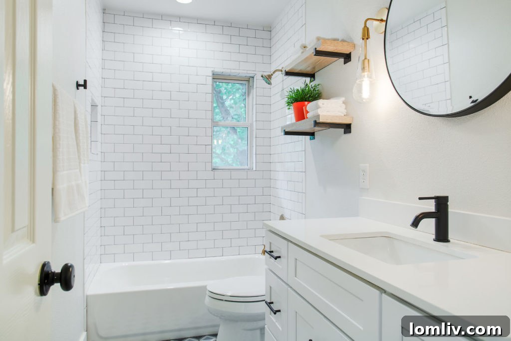 Stylish Secondary Bathroom with Modern Fixtures