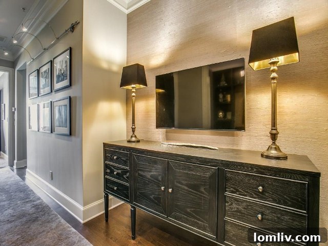 Entry to the study with clever double doors.