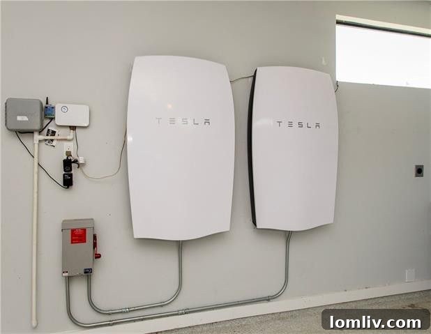Tesla Powerwall energy storage system installed in a modern Dallas home